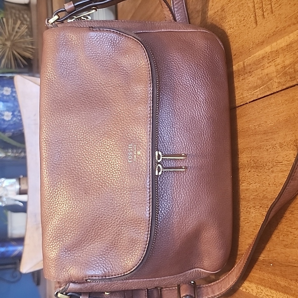 Fossil Women's Brown Leather Crossbody Bag